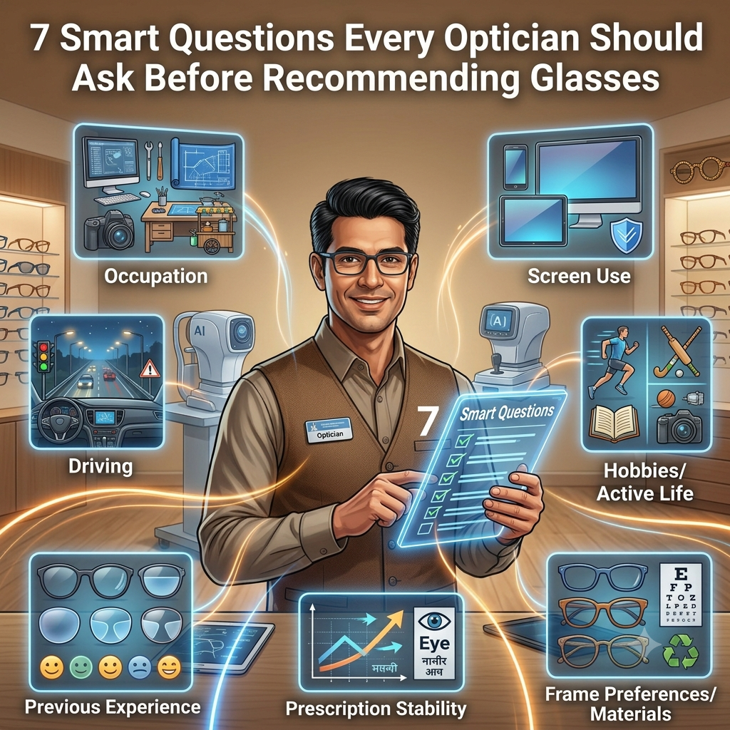 7 Smart Questions Every Optician Should Ask Before Recommending Glasses